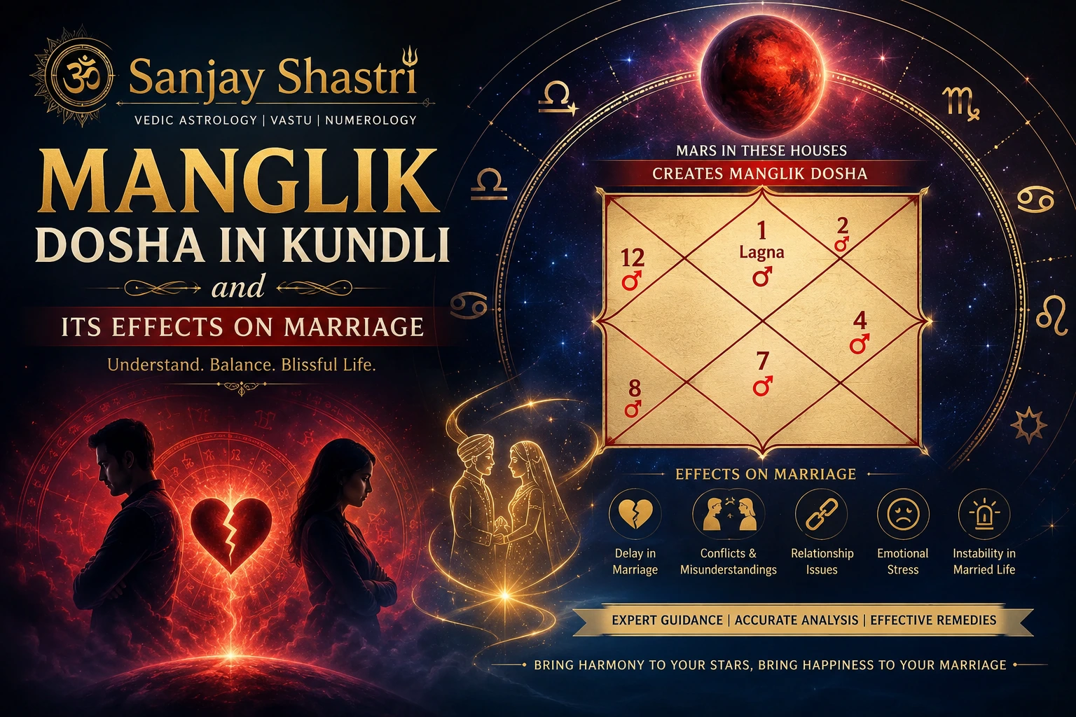 How to Know If You Have Manglik Dosha in Your Kundli and Its Real Effects on Marriage