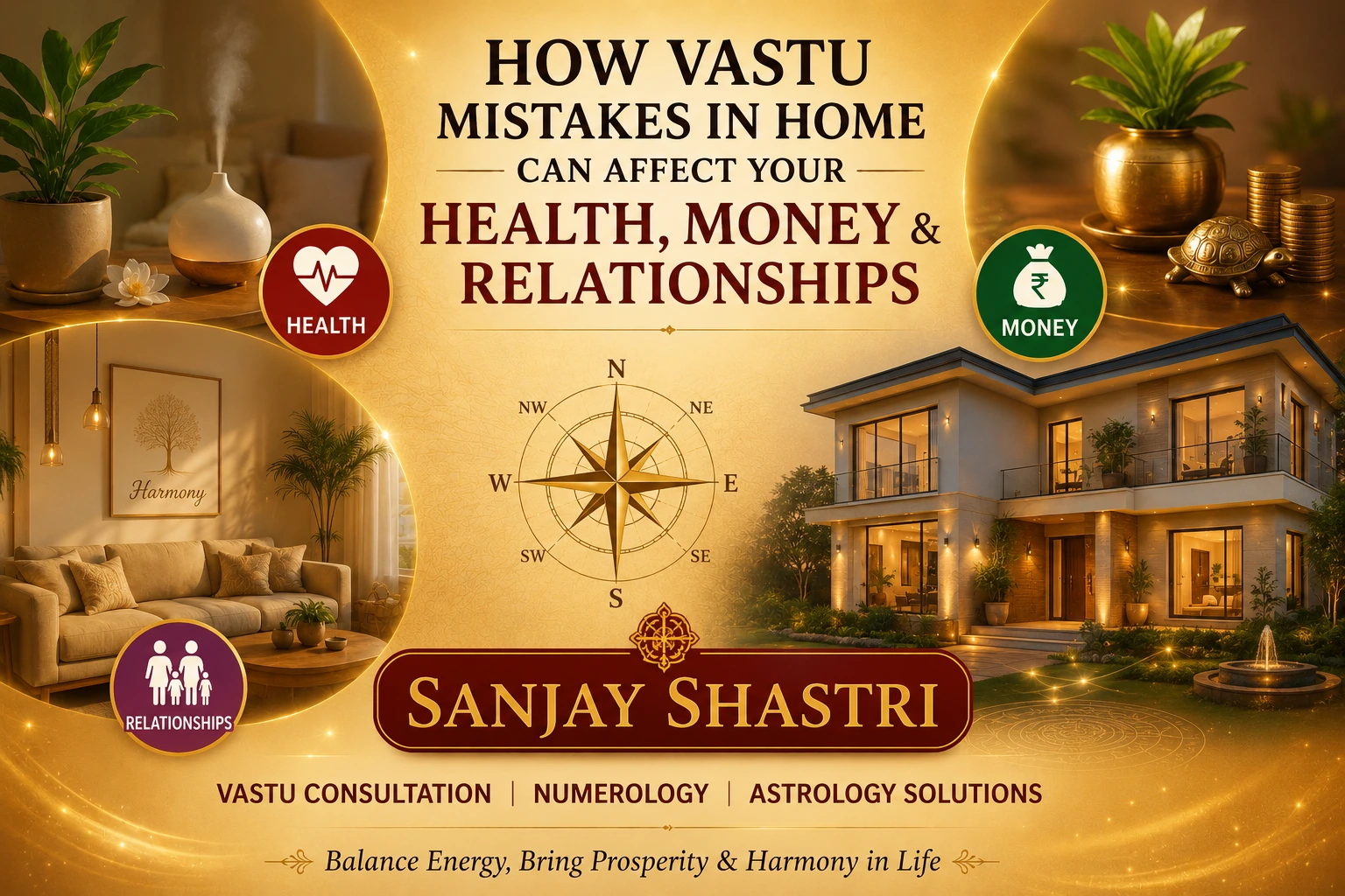 How Vastu Mistakes in Home Can Affect Your Health, Money & Relationships